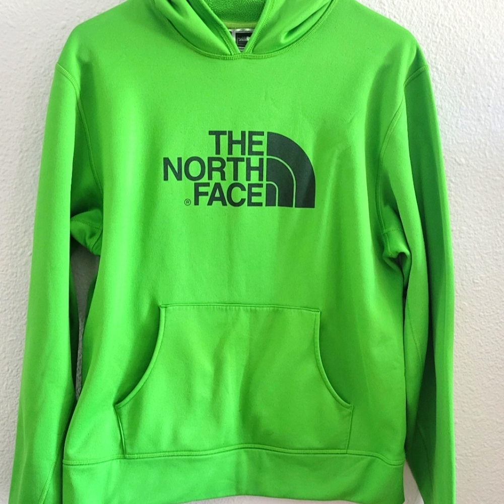 Bright Green, North Face Hoodie, medium